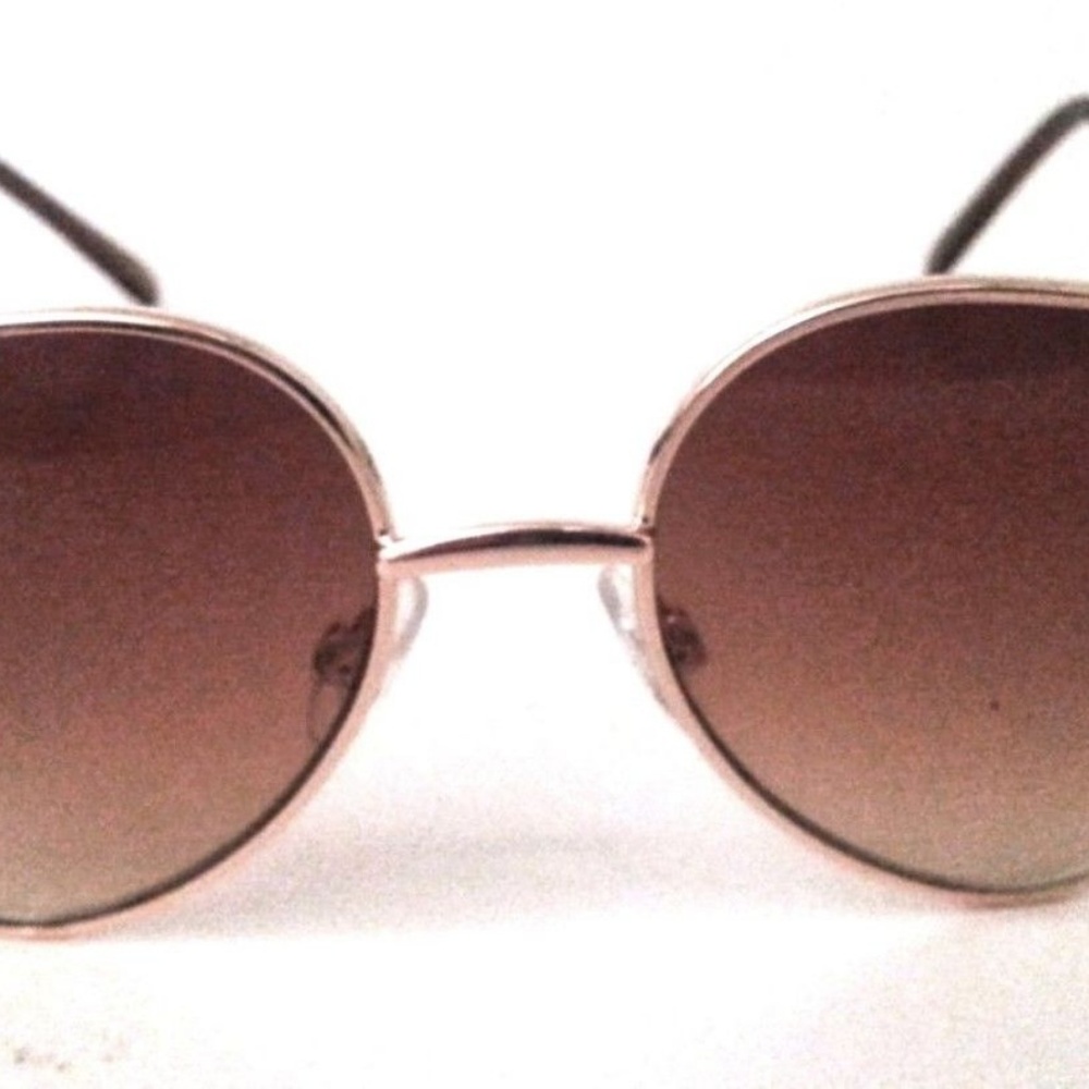 Heart Shape Sunglasses Silver or Gold Metal Frame - Picture 5 of 9